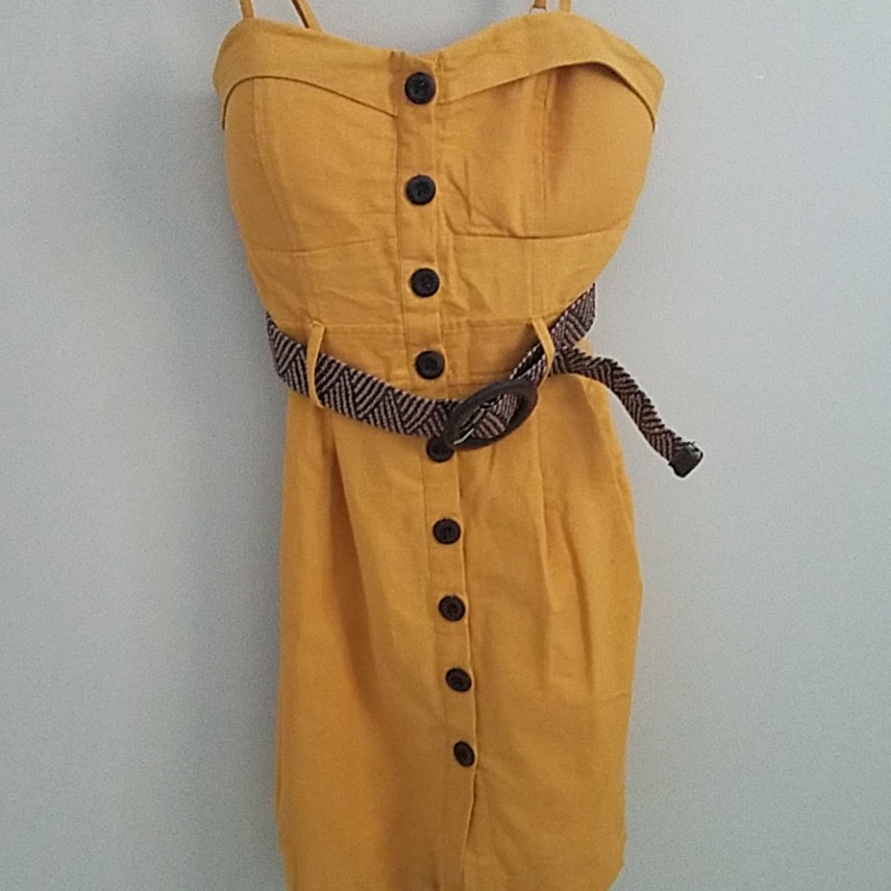 Yellow cotton dress